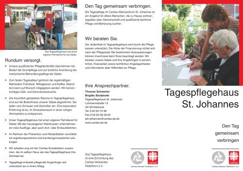 Flyer Tagespflege St. Johannes DelbrÃ¼ck / PDF - Caritas-pb.de