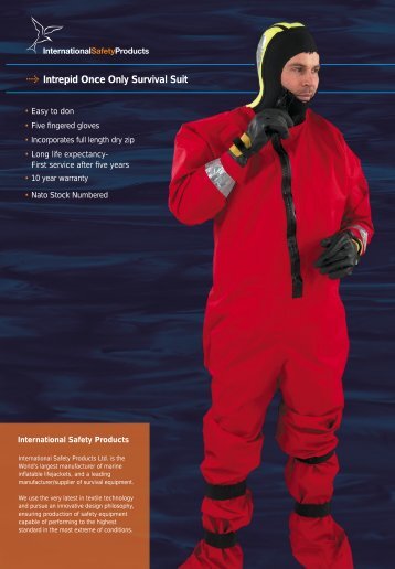 Intrepid Once Only Survival Suit - International Safety Products Ltd