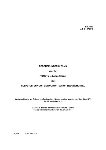 BRL 1803.pdf - Certificaten Beheer - Komo