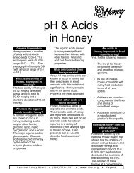 General Information Honey contains a number of acids ... - BJCP