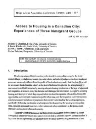 Access to Housing in a Canadian City: Experiences of ... - CERIS