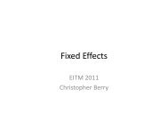 Fixed Effects Lecture - Harris School of Public Policy Studies