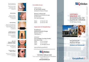 Gesundheit ! LEISTUNGS - SLK-Kliniken Heilbronn GmbH
