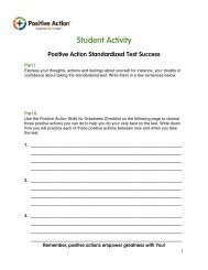 Activities for Students - PDF - Positive Action