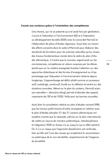 2008 - Education à l'environnement en Suisse