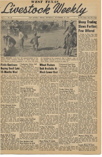 November 10, 1949 - Livestock Weekly!