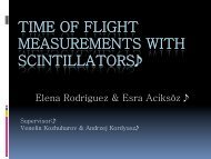 TIME OF FLIGHT MEASUREMENTS WITH SCINTILLATORS