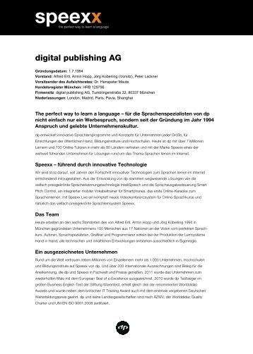 Digital Publishing - Speexx