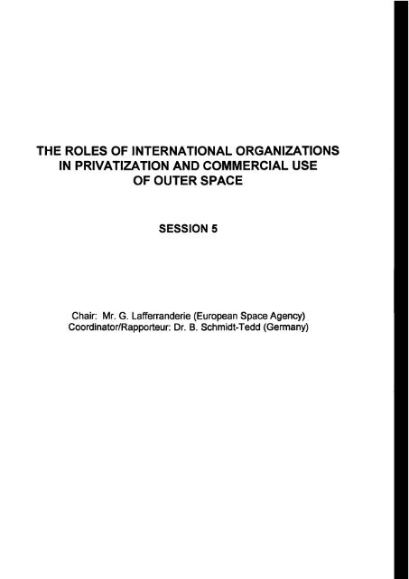 Proceedings of the Workshop - United Nations Office for Outer ...