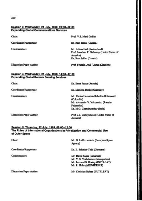 Proceedings of the Workshop - United Nations Office for Outer ...