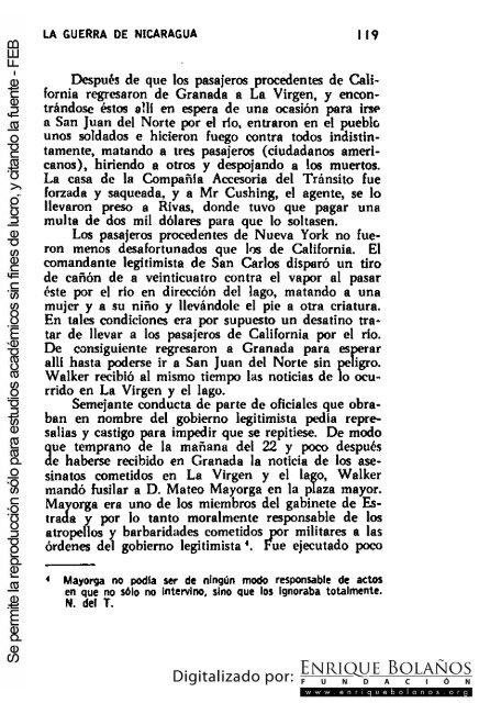 La guerra de Nicaragua - La Guerra Nacional 1854