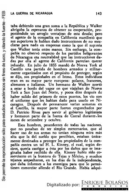 La guerra de Nicaragua - La Guerra Nacional 1854