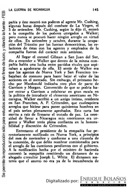 La guerra de Nicaragua - La Guerra Nacional 1854