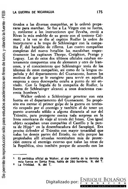 La guerra de Nicaragua - La Guerra Nacional 1854