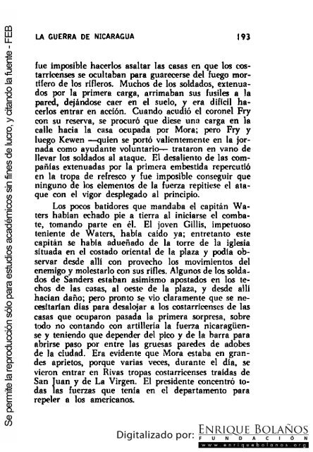 La guerra de Nicaragua - La Guerra Nacional 1854