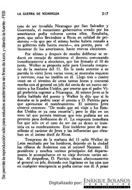 La guerra de Nicaragua - La Guerra Nacional 1854