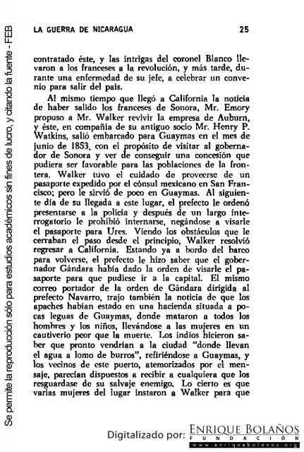 La guerra de Nicaragua - La Guerra Nacional 1854