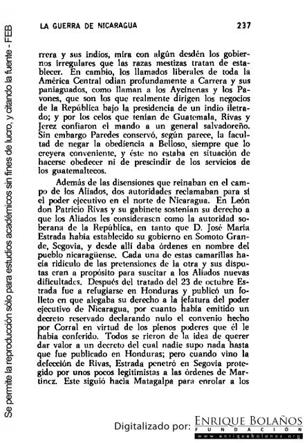 La guerra de Nicaragua - La Guerra Nacional 1854