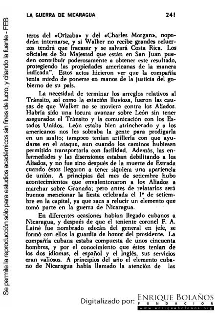 La guerra de Nicaragua - La Guerra Nacional 1854