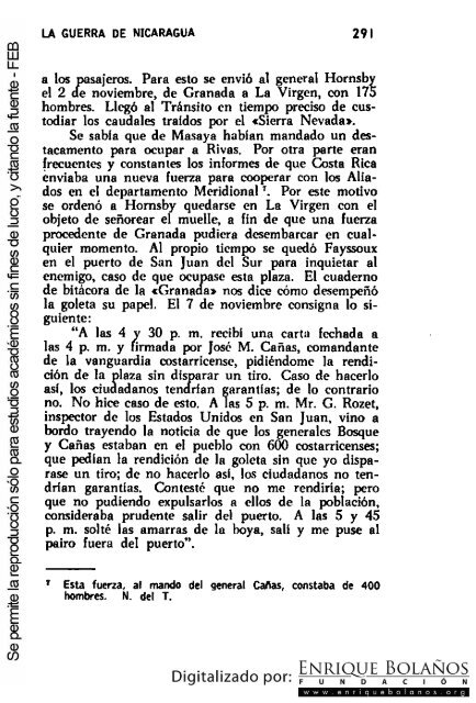 La guerra de Nicaragua - La Guerra Nacional 1854