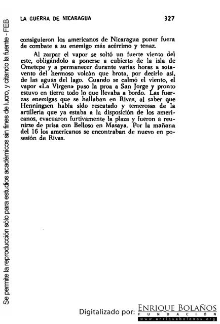 La guerra de Nicaragua - La Guerra Nacional 1854