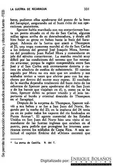 La guerra de Nicaragua - La Guerra Nacional 1854