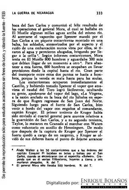 La guerra de Nicaragua - La Guerra Nacional 1854