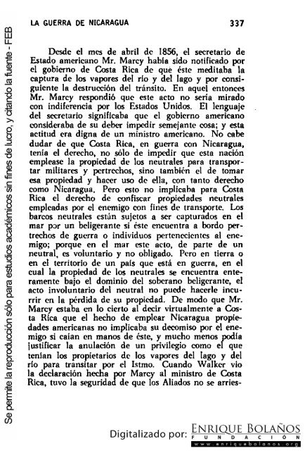 La guerra de Nicaragua - La Guerra Nacional 1854