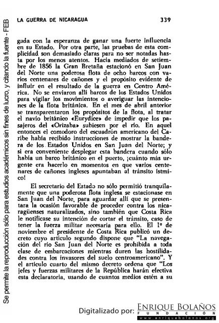 La guerra de Nicaragua - La Guerra Nacional 1854