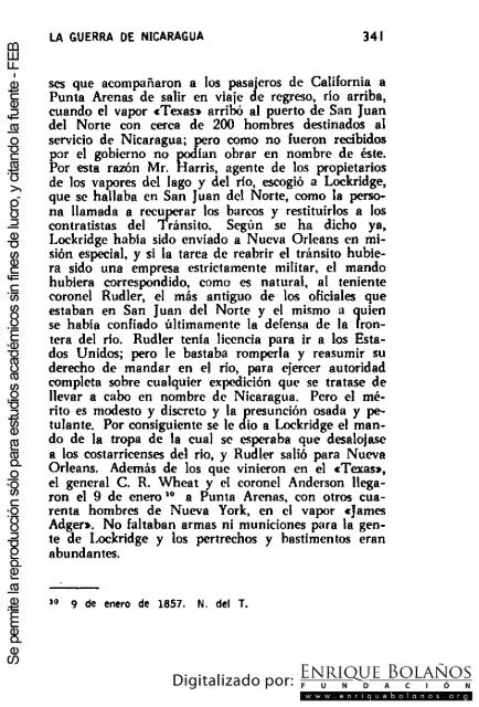 La guerra de Nicaragua - La Guerra Nacional 1854