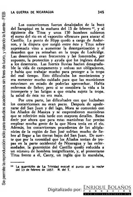 La guerra de Nicaragua - La Guerra Nacional 1854