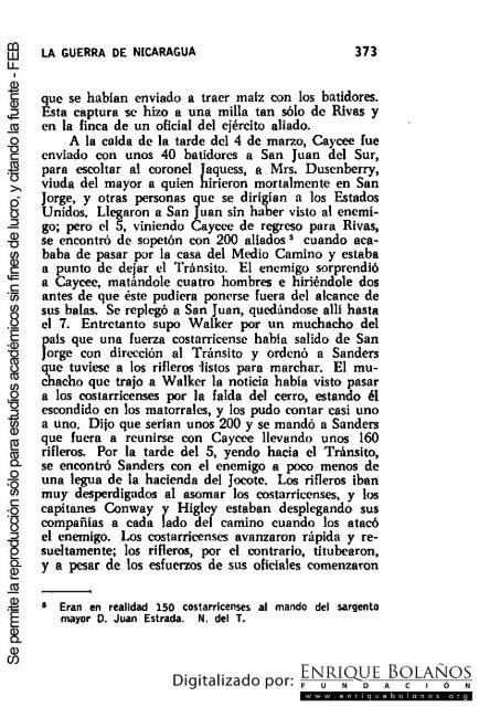 La guerra de Nicaragua - La Guerra Nacional 1854