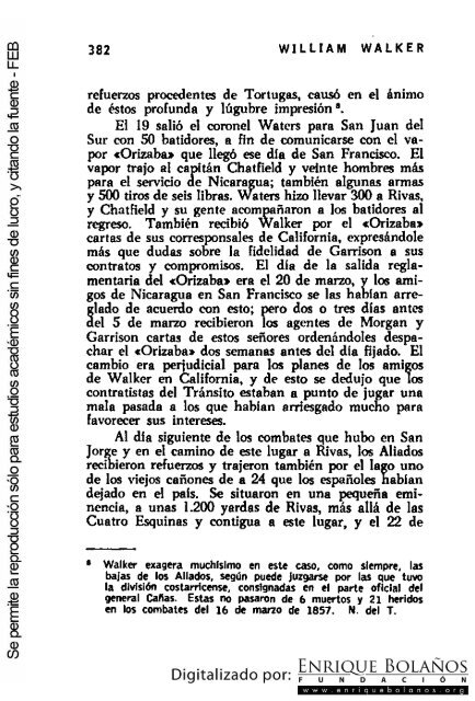 La guerra de Nicaragua - La Guerra Nacional 1854