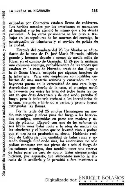 La guerra de Nicaragua - La Guerra Nacional 1854