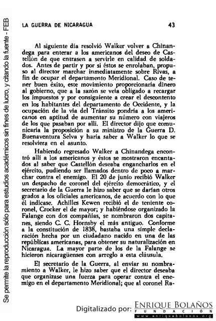 La guerra de Nicaragua - La Guerra Nacional 1854