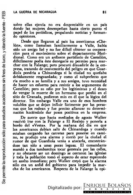 La guerra de Nicaragua - La Guerra Nacional 1854