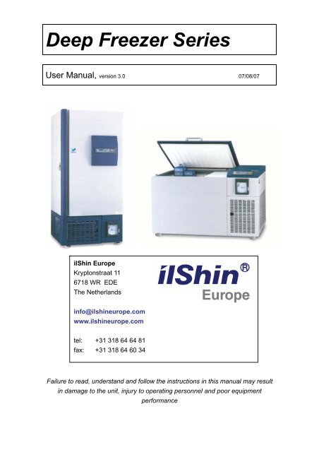 Deep Freezer Series Bplmedical Com