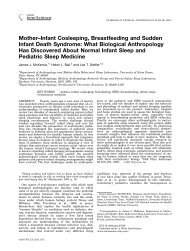 Mother-infant cosleeping, breastfeeding and sudden infant death ...