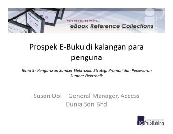 Prospek E-Buku di kalangan para penguna - Unimap Library Digital ...
