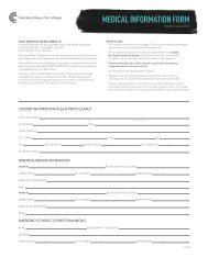 MEDICAL INFORMATION FORM - Columbus College of Art & Design