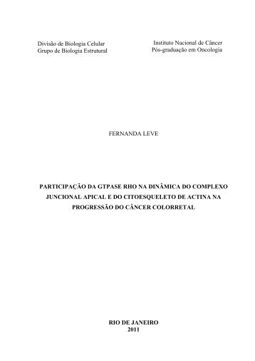 participaÃƒÂ§ÃƒÂ£o da gtpase rho na dinÃƒÂ¢mica do complexo