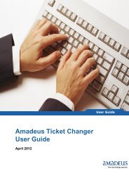 Amadeus Ticket Changer User Guide