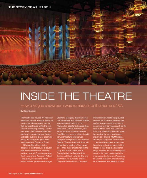 INSIDE THE THEATRE Lighting & Sound America