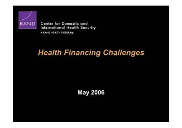 Health Financing Challenges