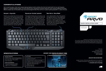 QUICK INSTALLATION GUIDE SPECIFICATIONS ... - Roccat