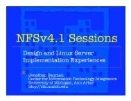 Design and Linux Server Implementation Experiences