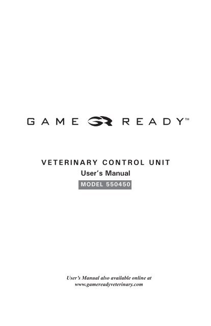 703549 Rev B - Control Unit User's Manual, GR2 ... - Game Ready