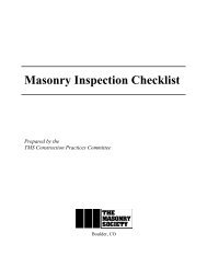 Masonry Inspection Checklist - The Masonry Society