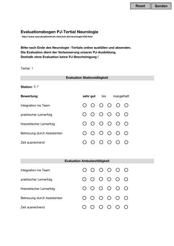 Evaluationsbogen - NeuroKopfZentrum - TUM