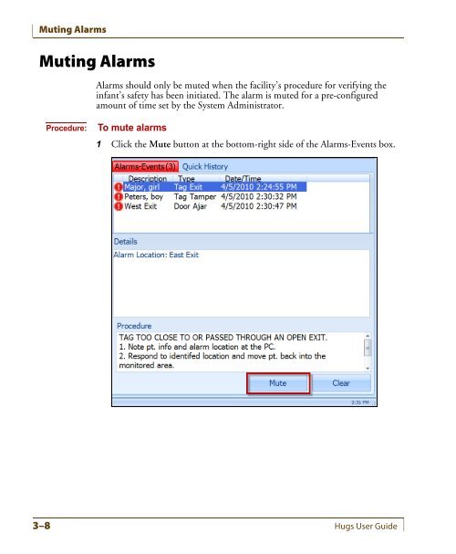 Hugs User Guide 805U1601 Rev 20 - Stanley Healthcare Solutions